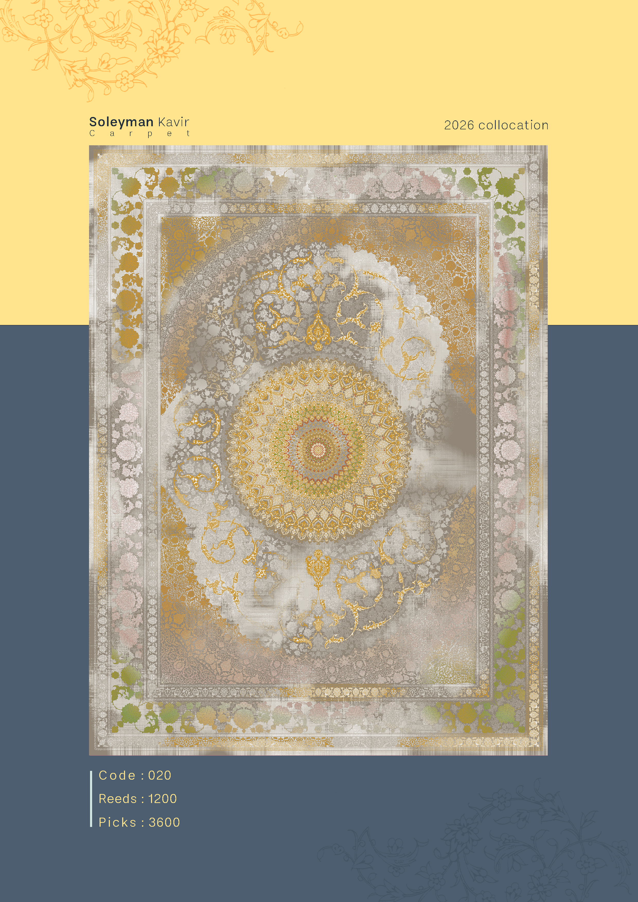 فرش وینتیج 1200 شانه کد 20 تا 23